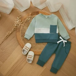 Peuter Trainingspak Katoen Mini Fashion™ - Træningsdragt i bomuld til småbørn Discount