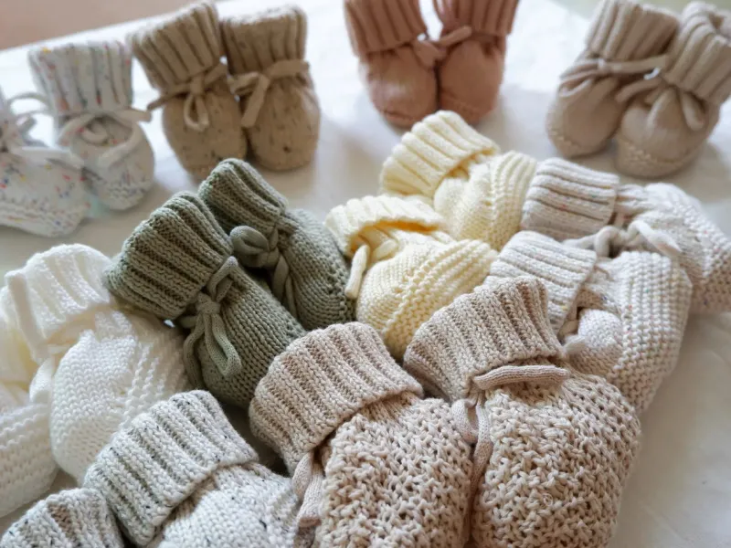 Mini Fashion™ - Varme og stilfulde - Strikkede Babysutsko Discount