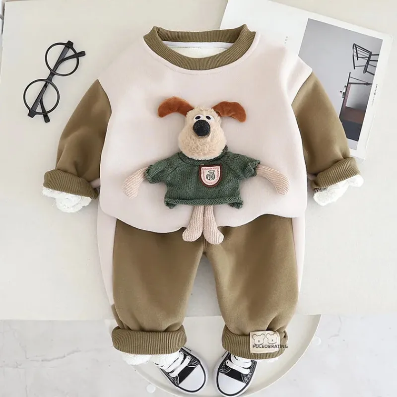 Mini Fashion™ - Varmt og Blødt - Efterårsjoggingsæt til Børn Sale