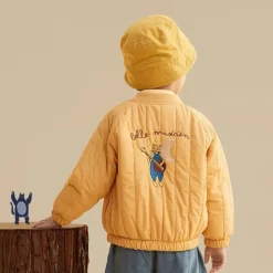 Katoenen Winterjas met Borduursel Mini Fashion™ - Vinterjakke i Bomuld med Broderi Hot