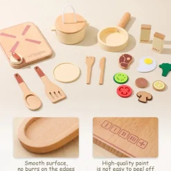 Woods™ - Mini-kokke På Vej - Legekøkken-sæt i træ Outlet