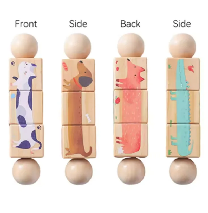 Woods™ - Turn & Learn - Roterende puslespil til småbørn Outlet