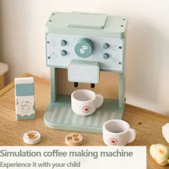 Woods™ - Veel Kook Plezier - Houten Kinder Koffie Speelset Best
