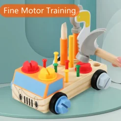 Woods™ - Værktøj til børn - Montessori-bil skruebræt Online